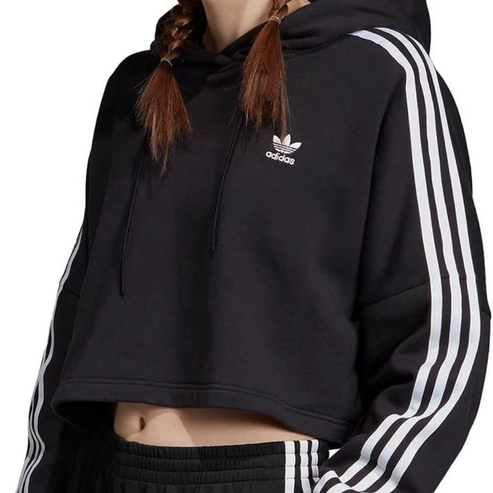 NWT Adidas Cropped Hooded Sweater